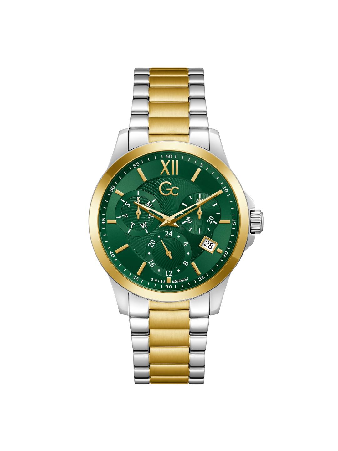 Guess Collection Dress 42 mm Green Dial Men Chrono Watch Y27020G9M