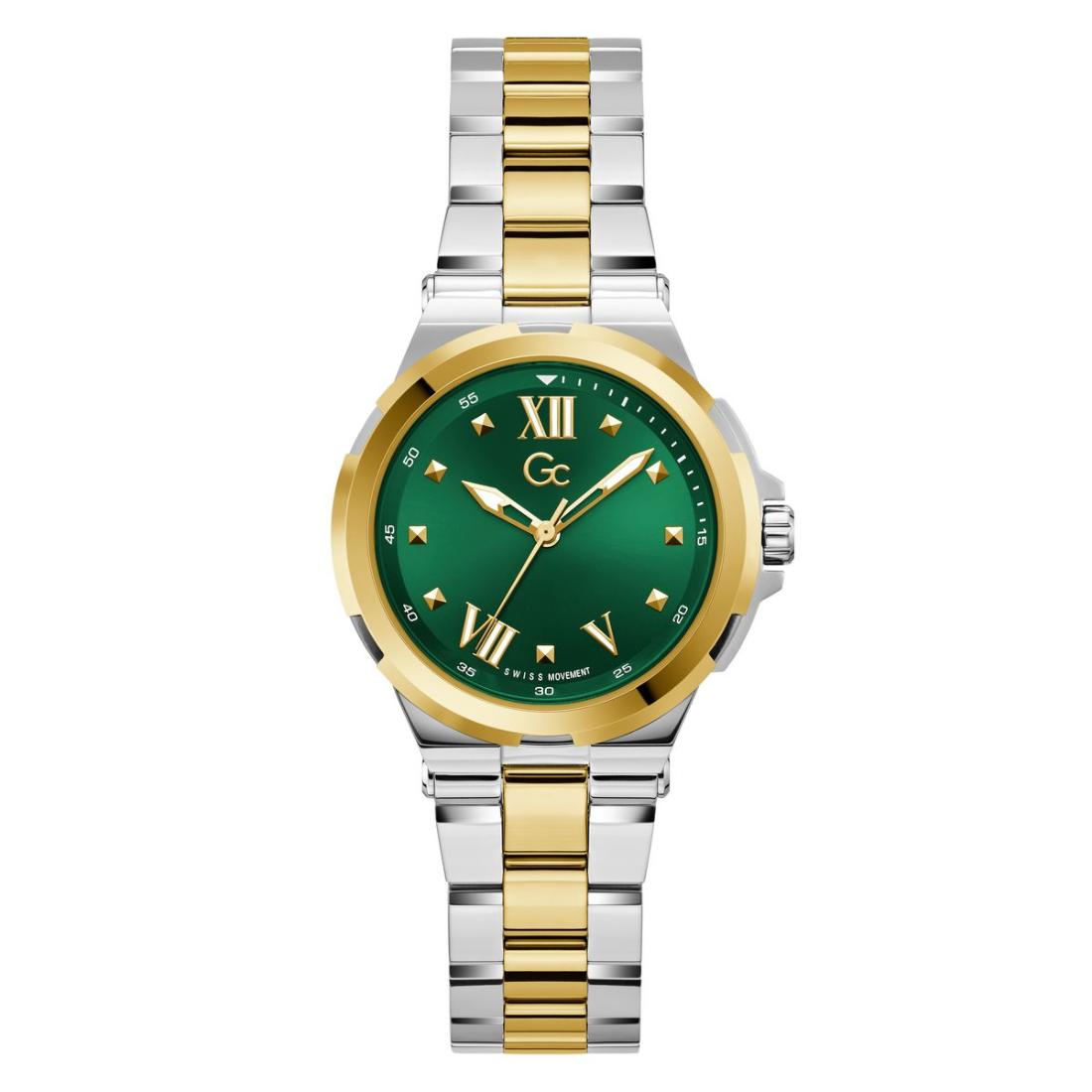 Guess Collection Gdr Structura Green Round Dial Analog Women Watch Y29007L9MM