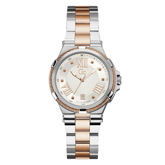 GC Gsc Structura Cable White Round Dial Analog Women Watch - Y34008L1MM