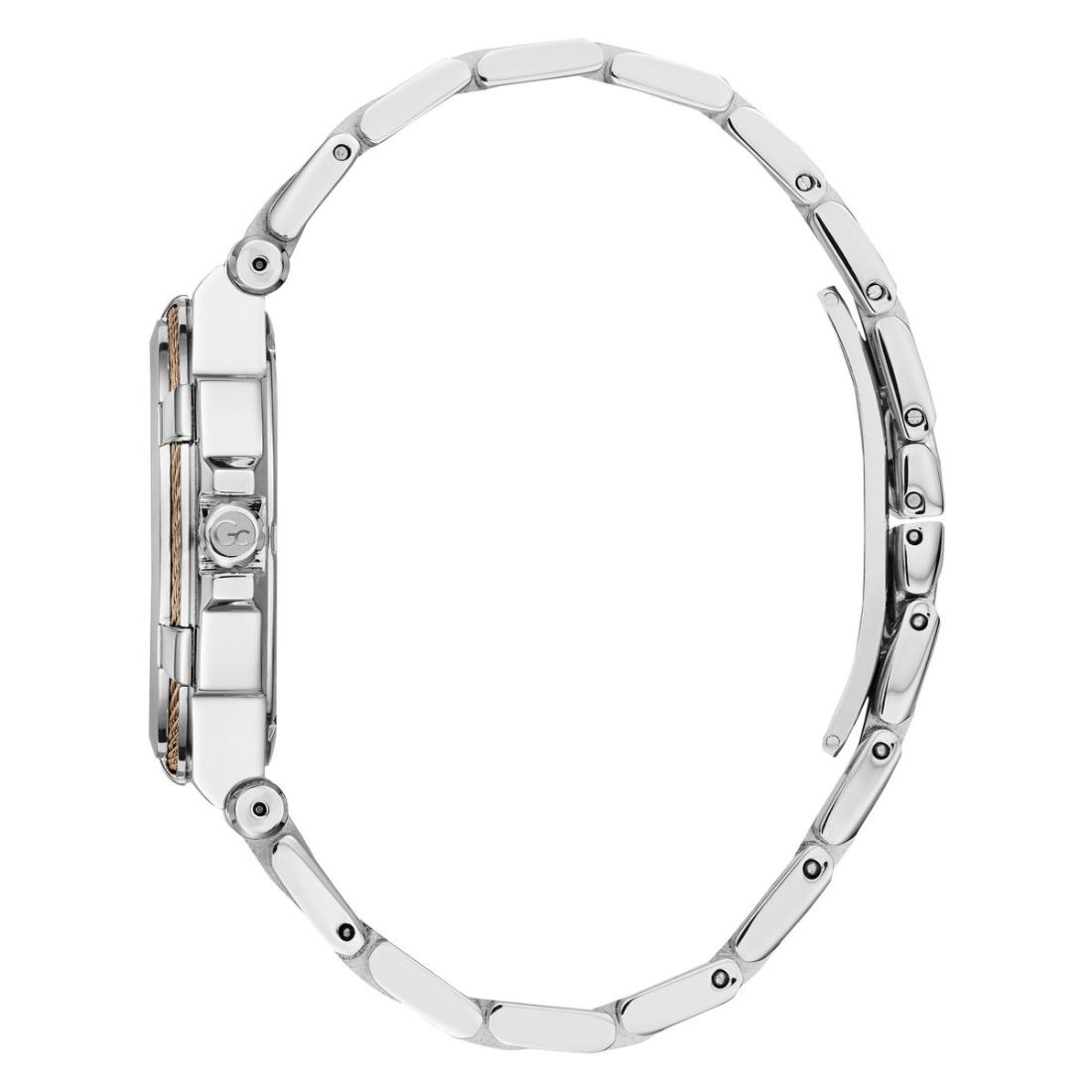 Guess Collection Gsc Structura Cable White Round Dial Analog Women Watch Y34008L1MM
