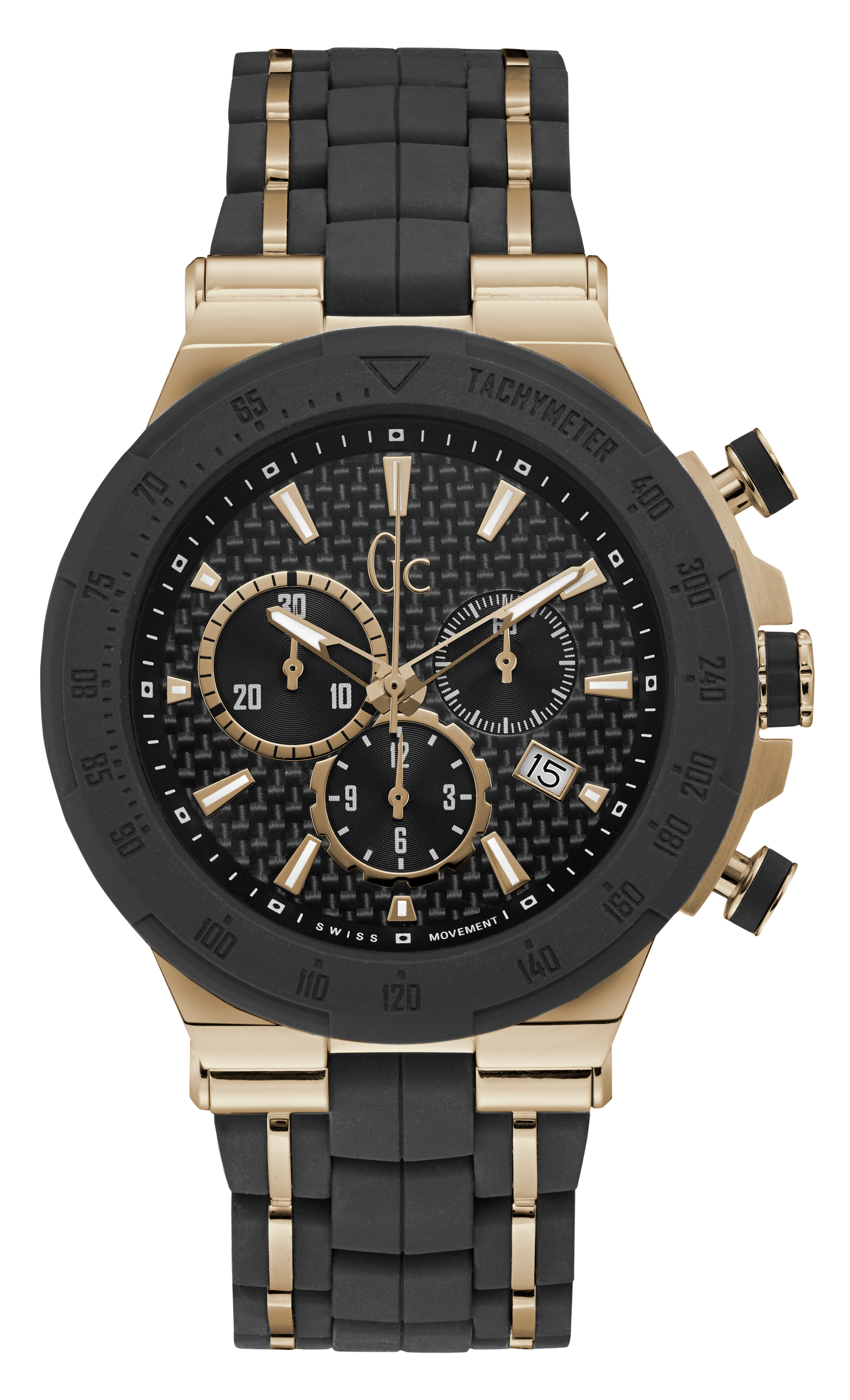 Guess Collection 45 mm Black Dial Gents Watch Y35001G2MF