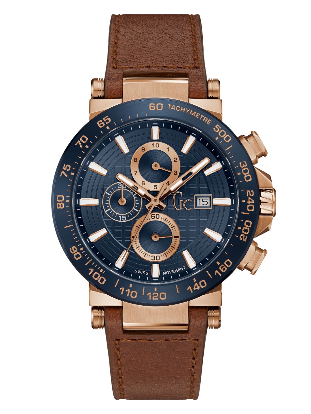 Guess Collection 44 mm Gents Wrist Watch Blue Y37002G7