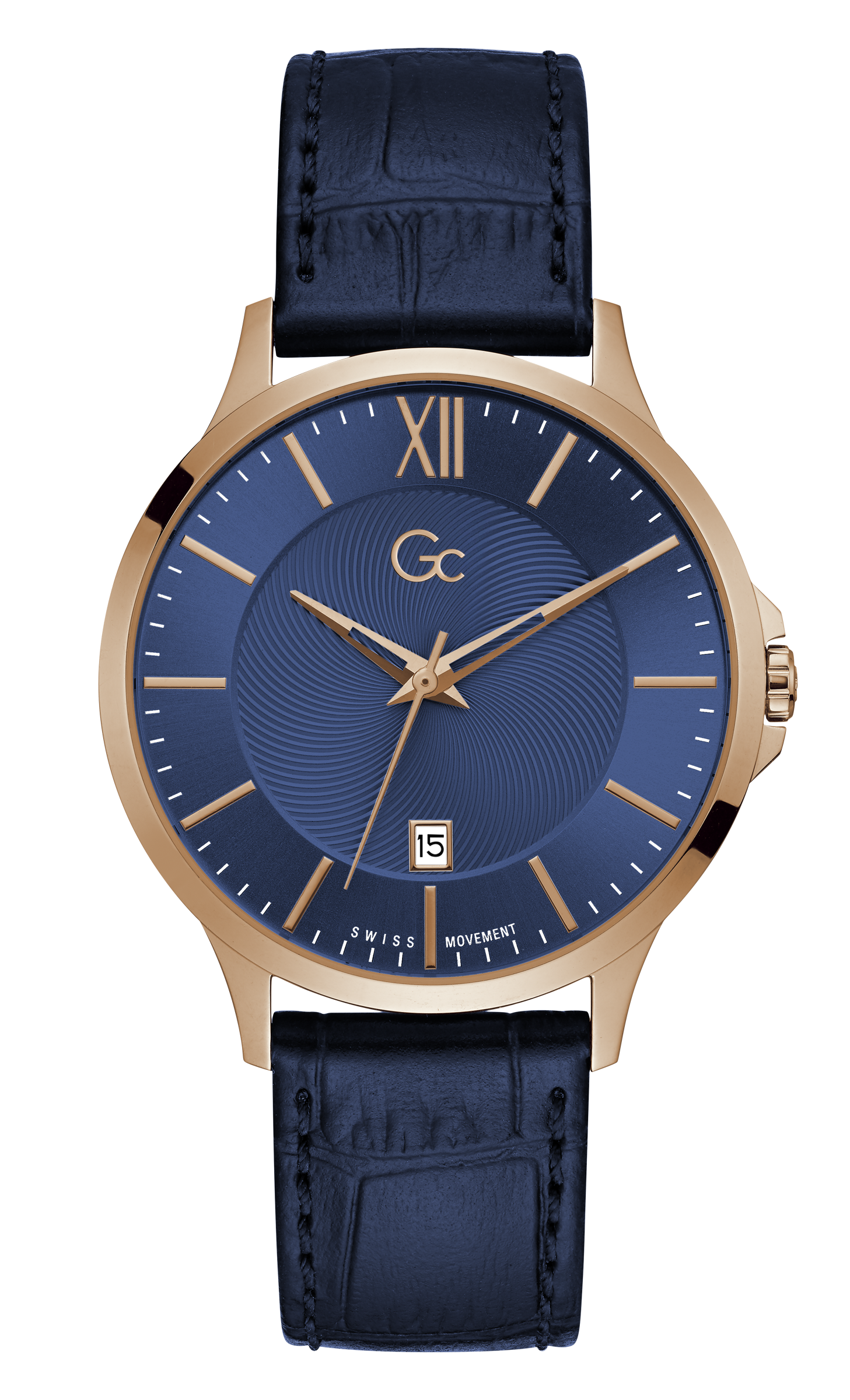 Guess Collection 42 mm Blue Dial Gents Watch Y38002G7MF