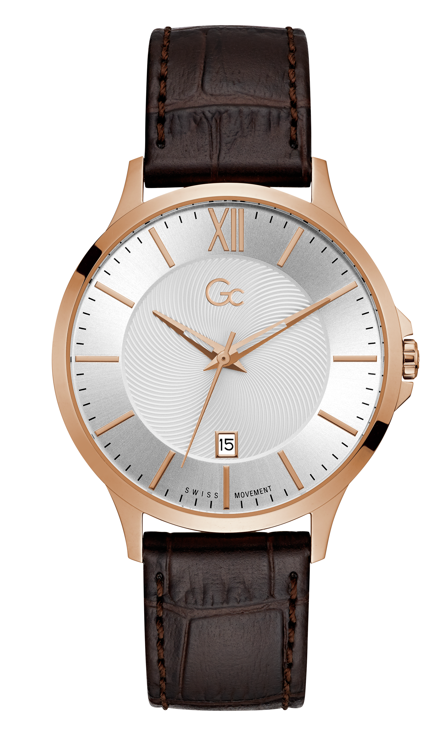Guess Collection 42 mm Silver Dial Gents Watch Y38003G1MF