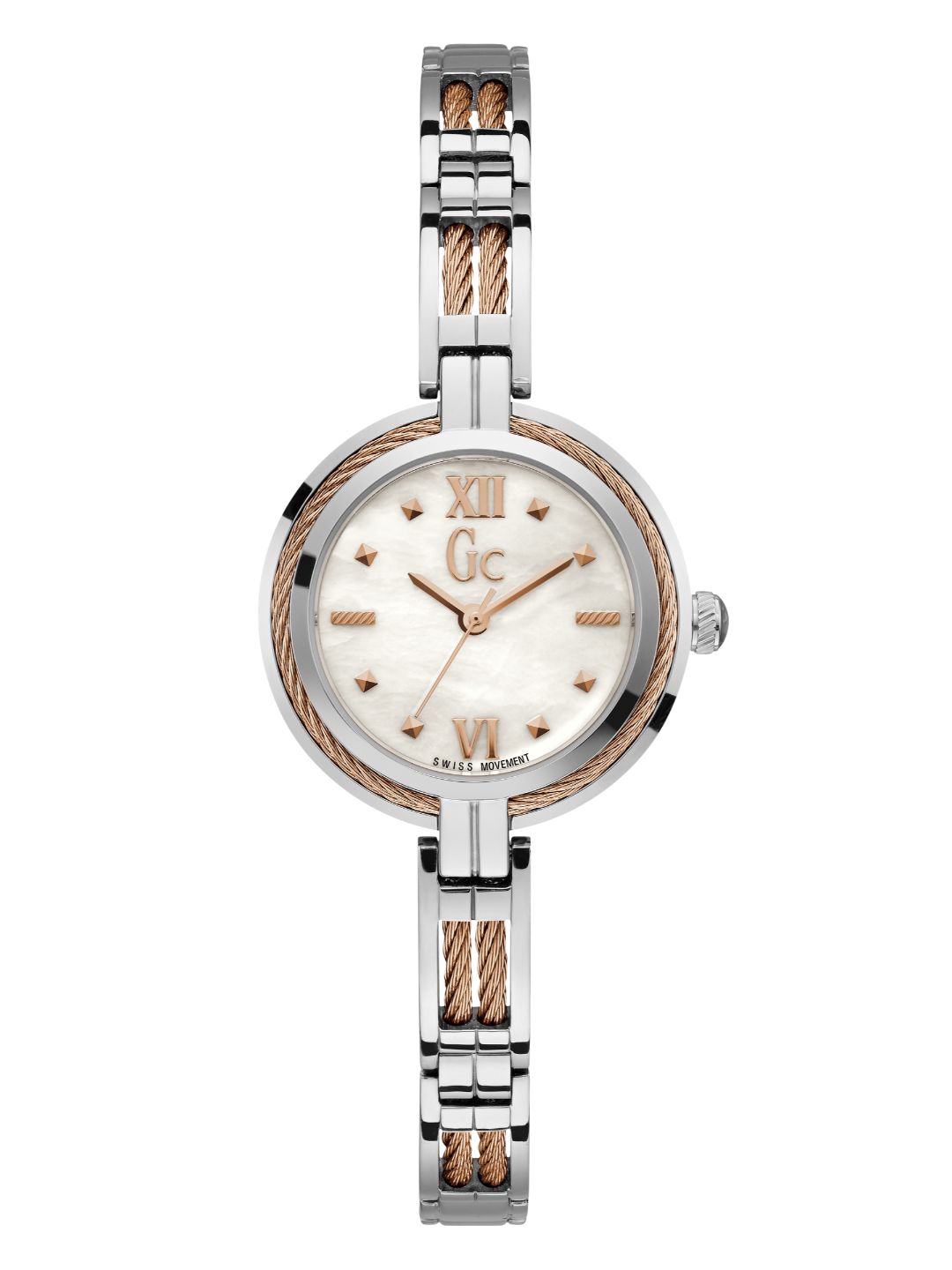 Guess Collection 30 mm Ladies Wrist Watch White Y39003L1