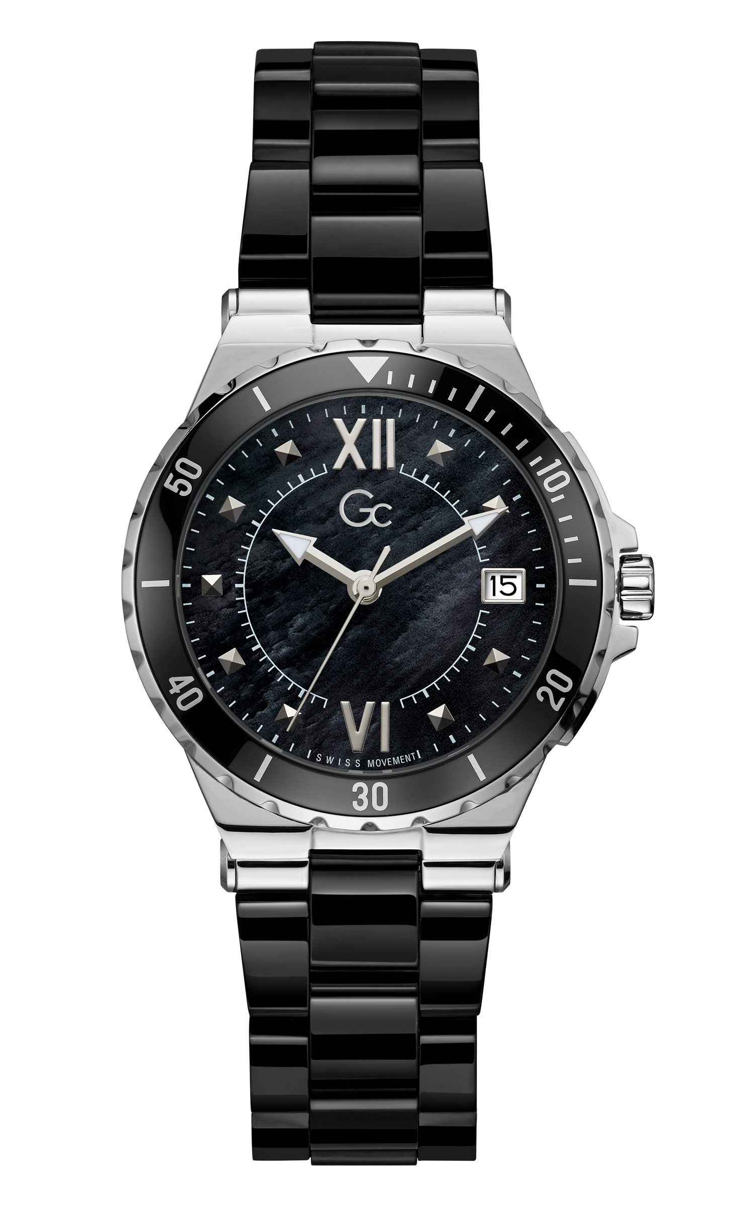 Guess Collection 36 mm Ladies Wrist Watch Black Y42002L2Mf