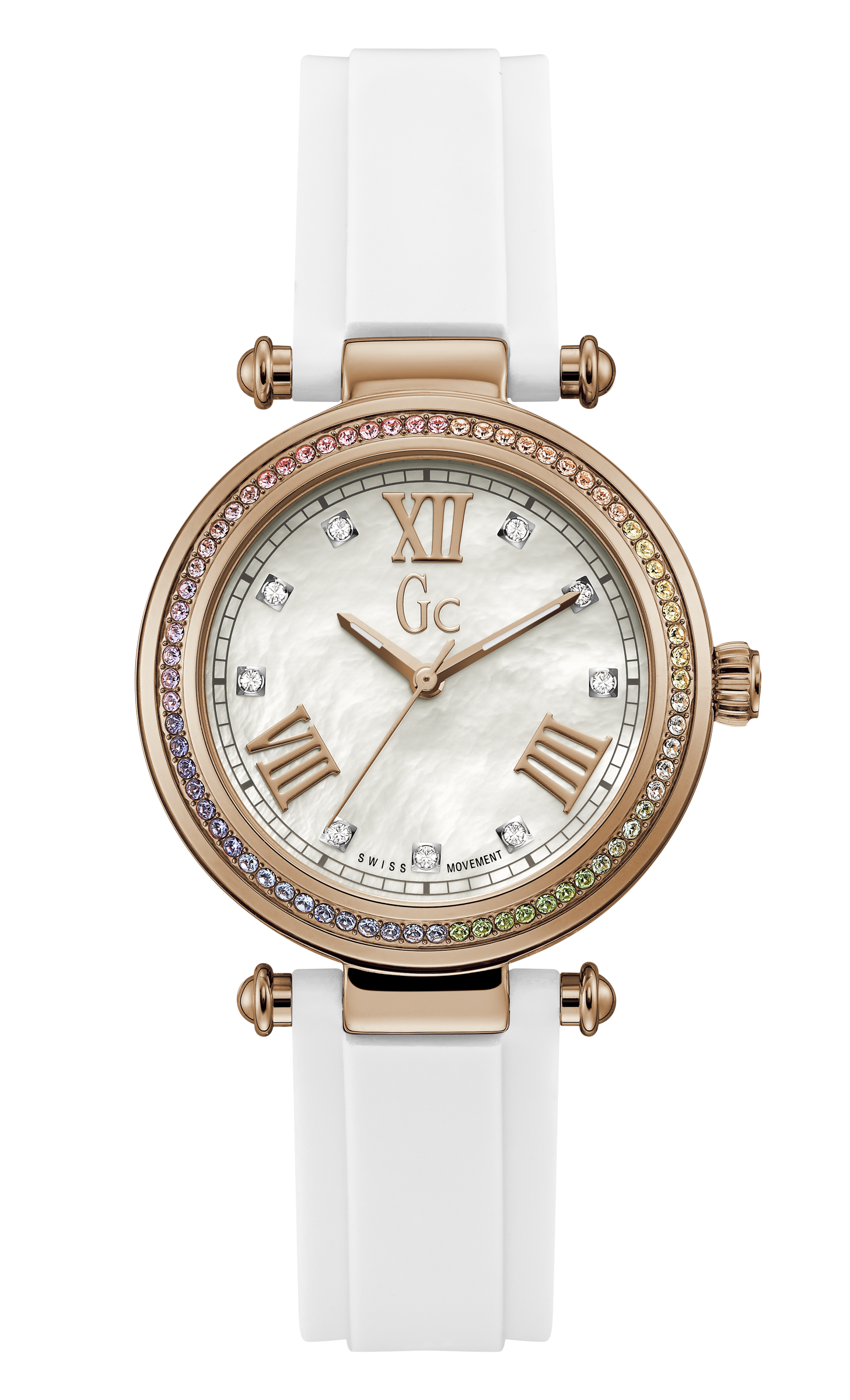 Guess Collection 36 mm White Dial Ladies Watch Y46009L1MF