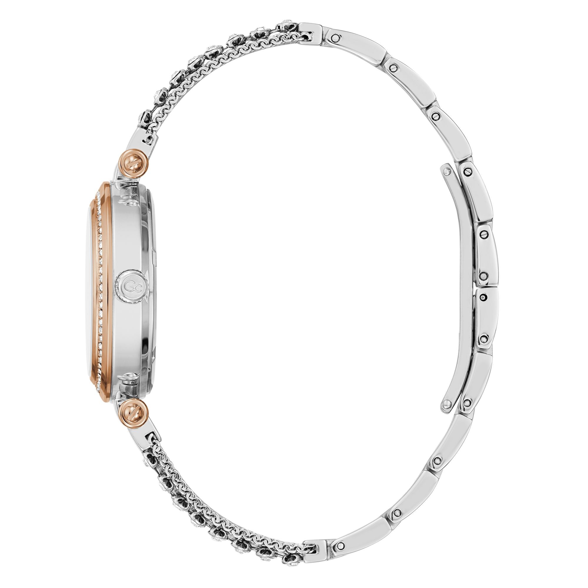 Guess Collection Womens Silver Dial Stainless Steel Analog Watch Y47009L1MF