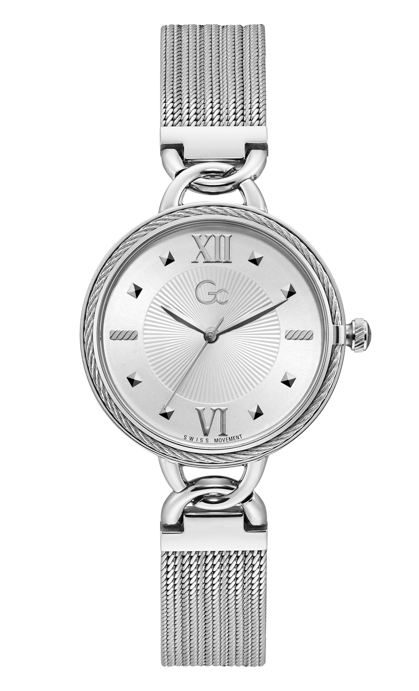Guess Collection 34 mm Silver Dial Ladies Watch Y49001L1MF