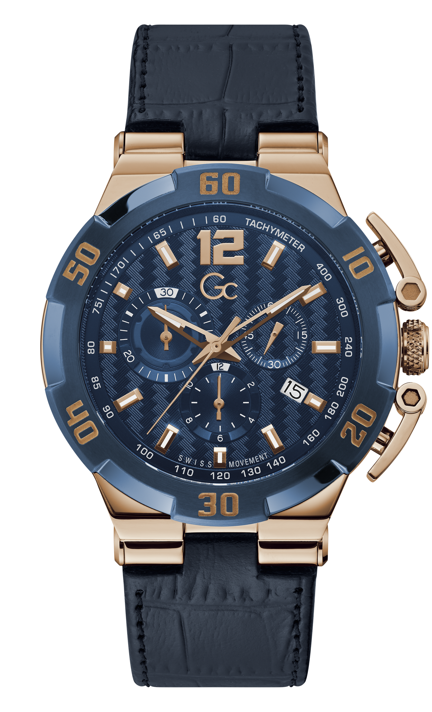 Guess Collection 44 mm Gents Wrist Watch Blue Y52001G7Mf