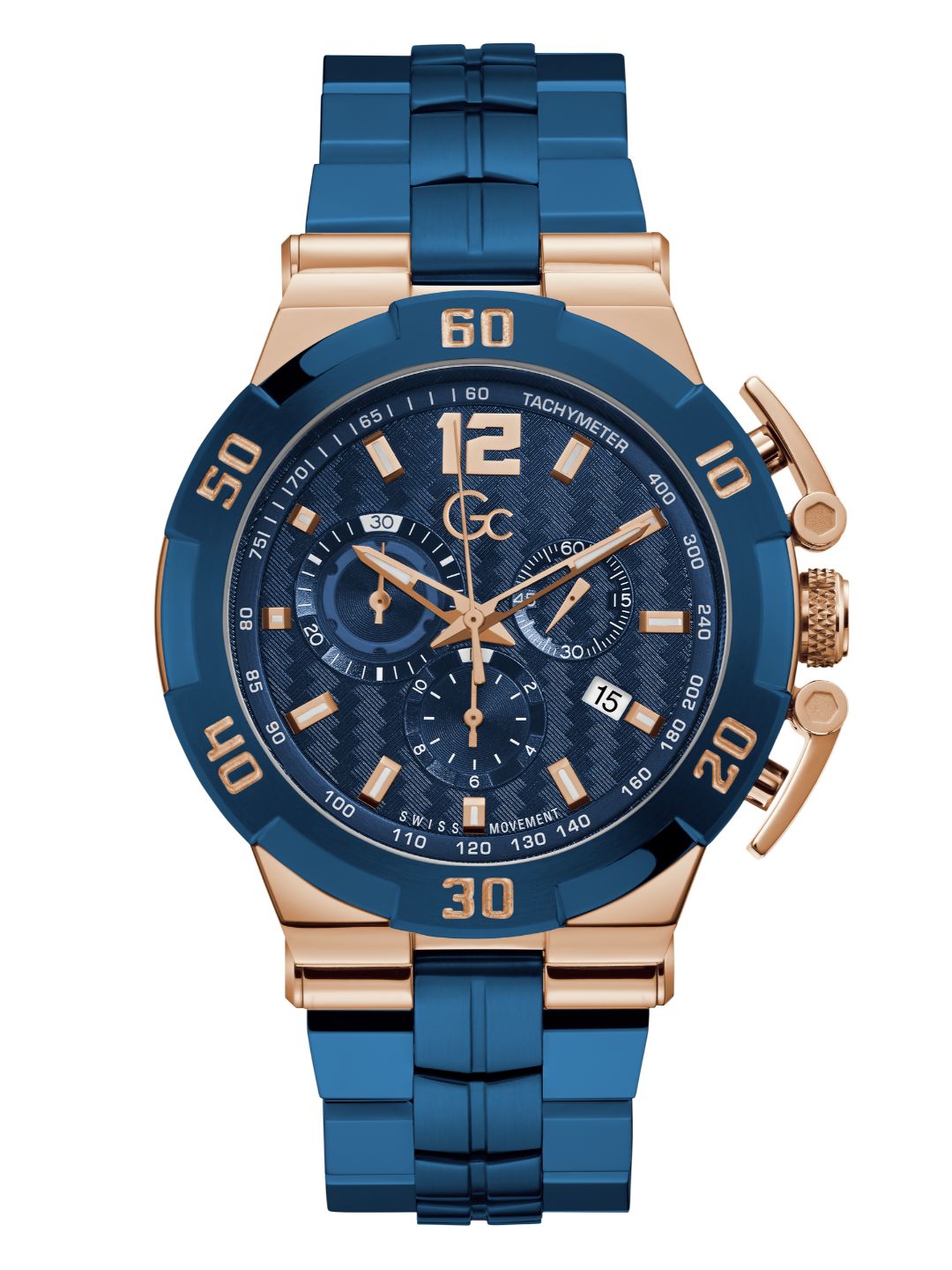 Guess Collection 44 mm Gents Wrist Watch Blue Y52008G7Mf