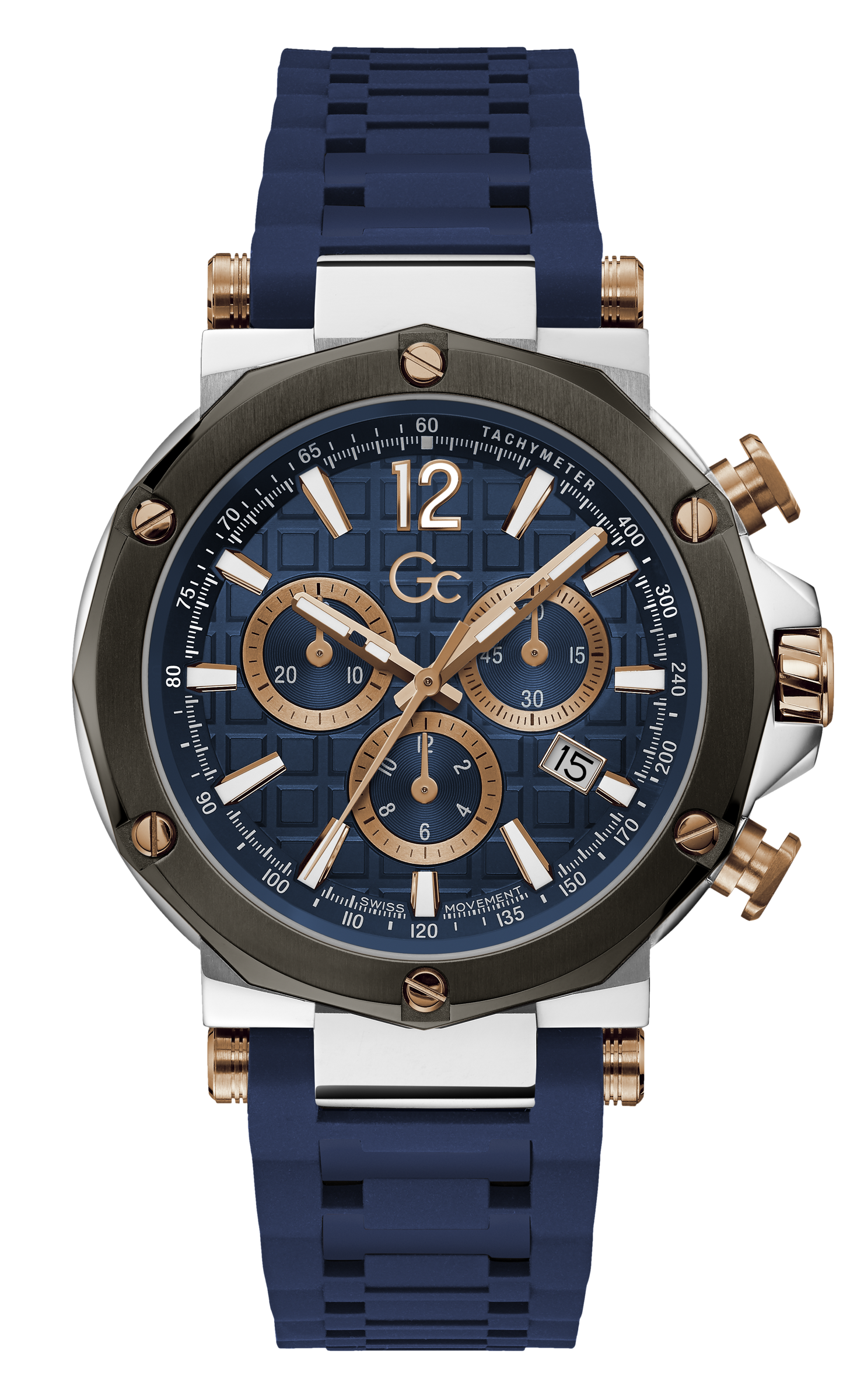 Guess Collection 44 mm Gents Wrist Watch Blue Y53007G7Mf
