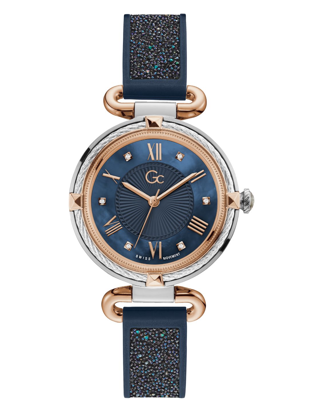 Guess Collection 36 mm Ladies Wrist Watch Blue Y58004L7Mf