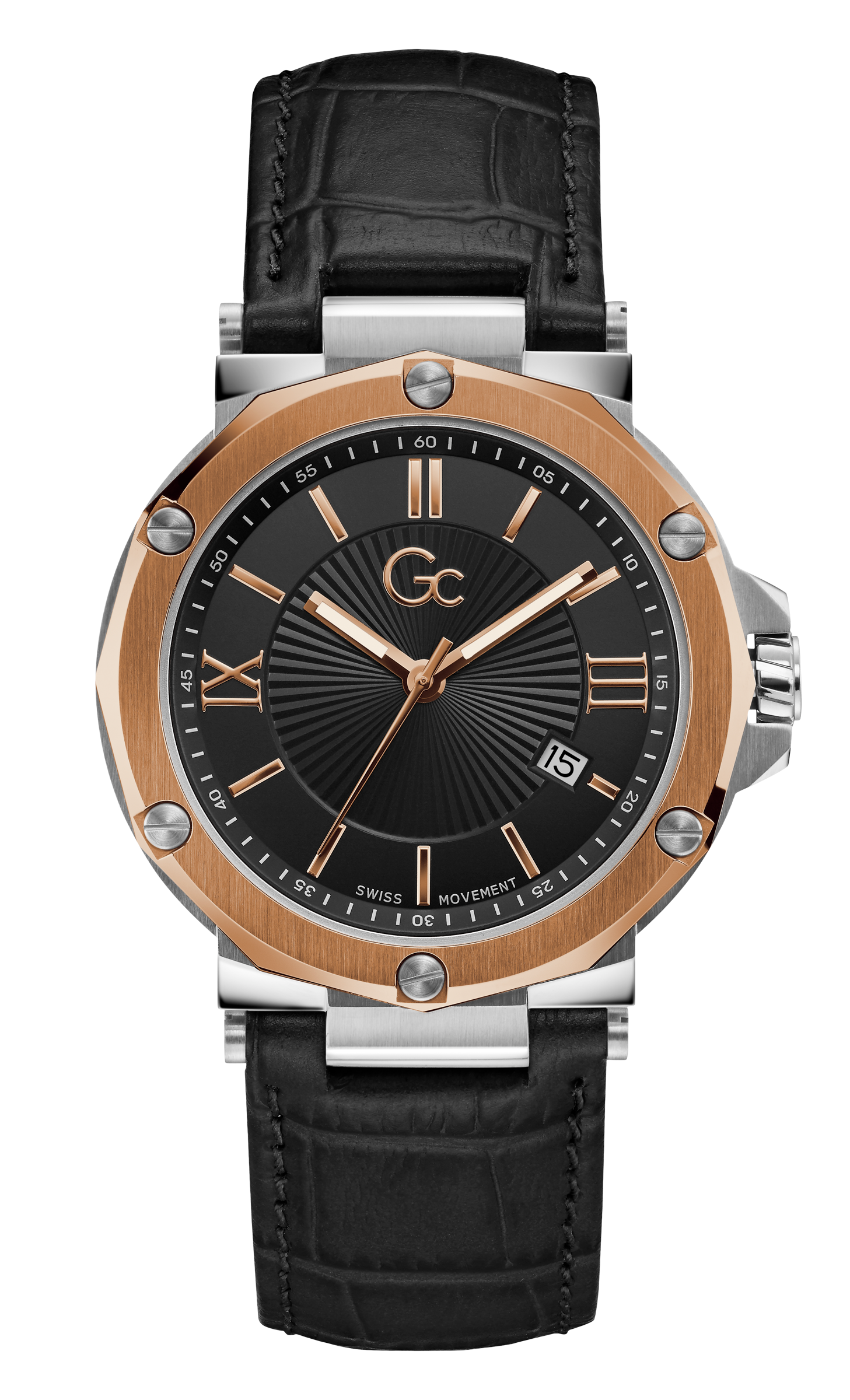 Guess Collection 42 mm Black Dial Gents Watch Y61005G2MF