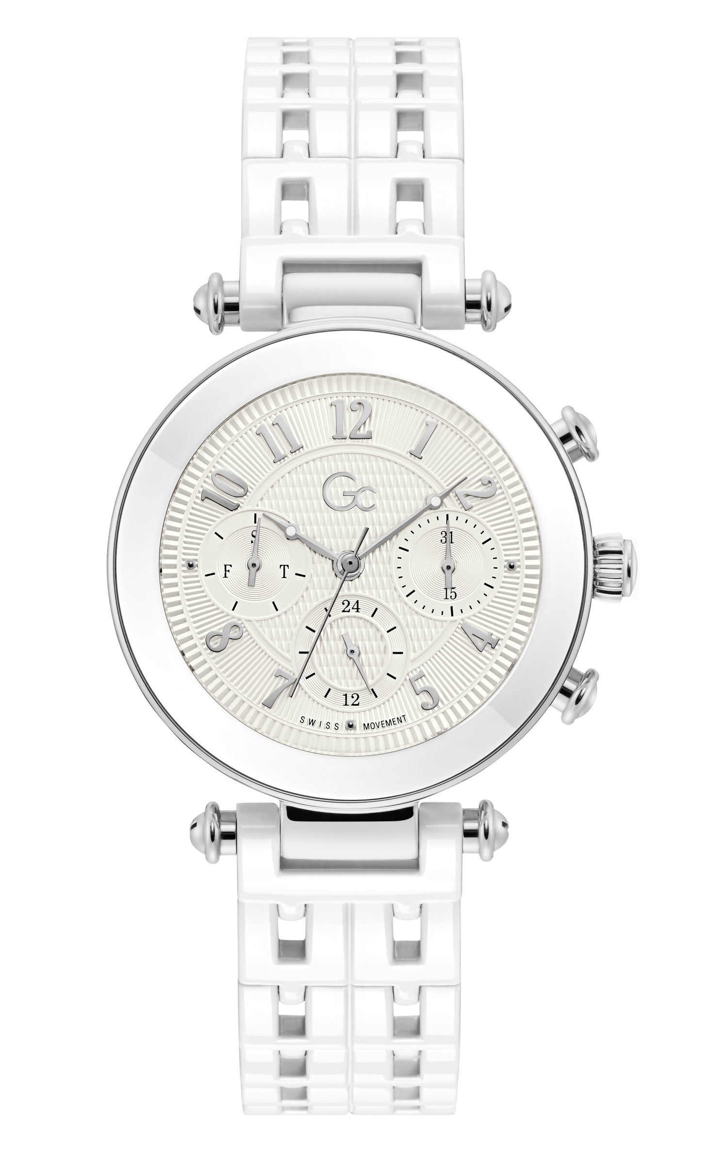 GC Silver Dial Quartz 2 Time Zones Women Watch - Y65004L1MF