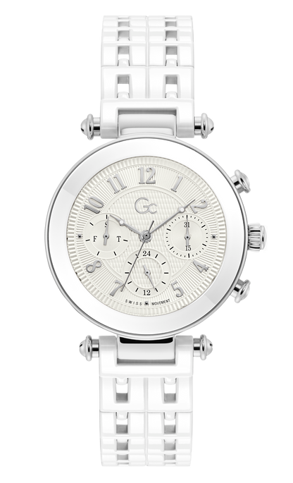 GC Silver Dial Quartz 2 Time Zones Women Watch - Y65004L1MF