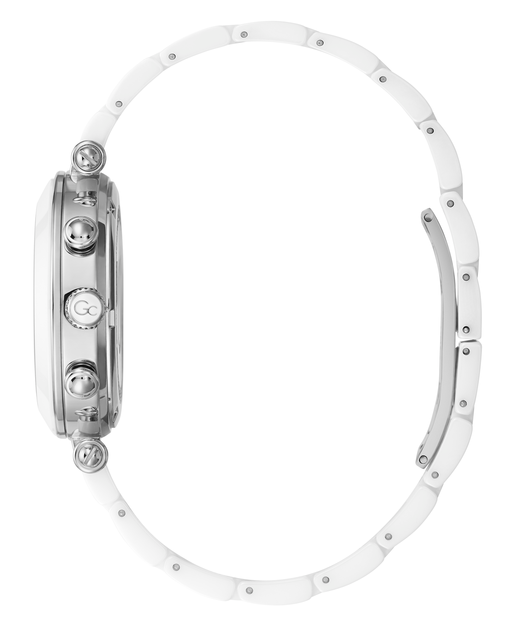 Guess Collection 36 mm Silver Dial Quartz 2 Time Zones Women Watch Y65004L1MF