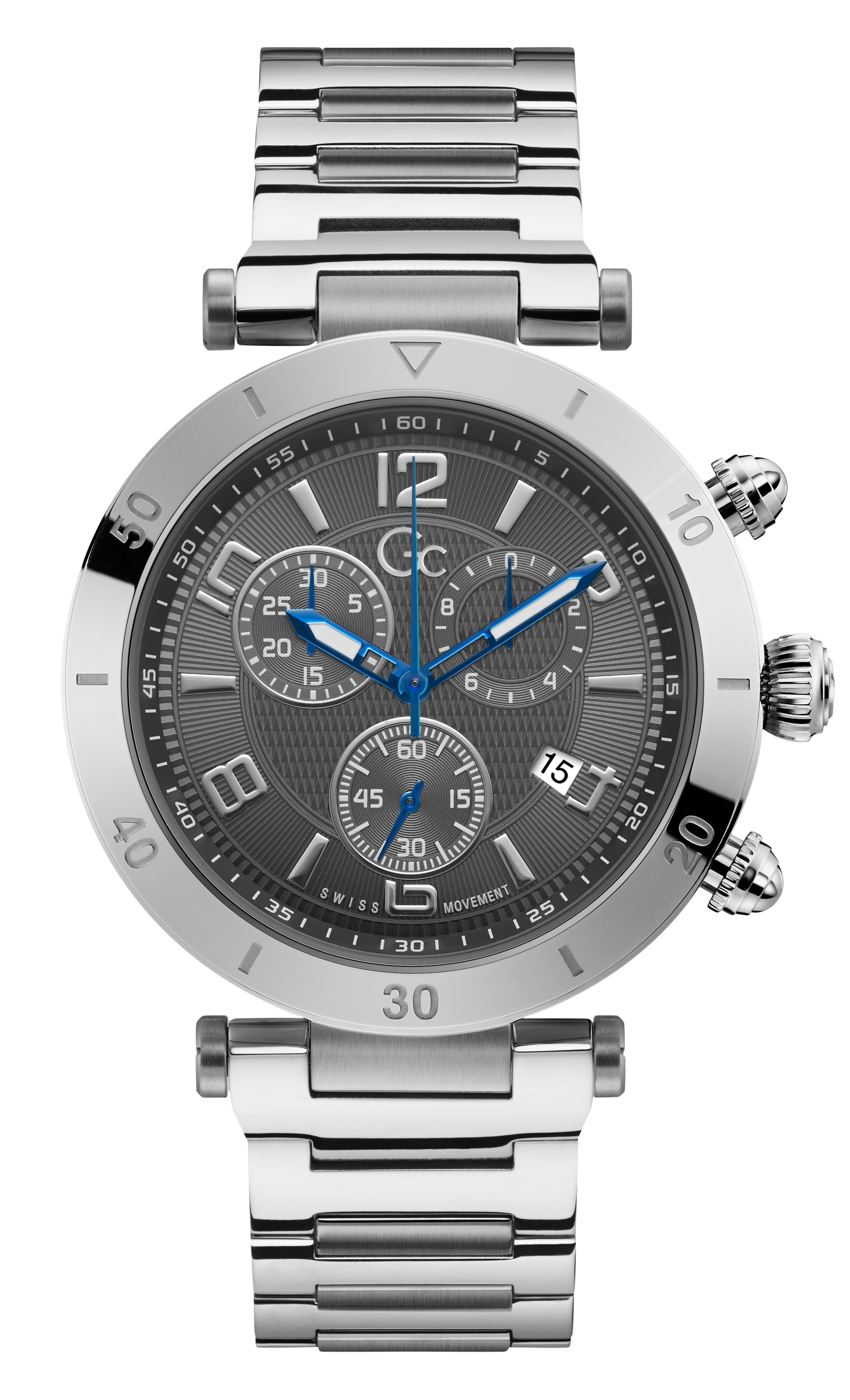 Guess Collection 44 mm Gray Dial Quartz Chronograph Men Watch Y68001G5MF