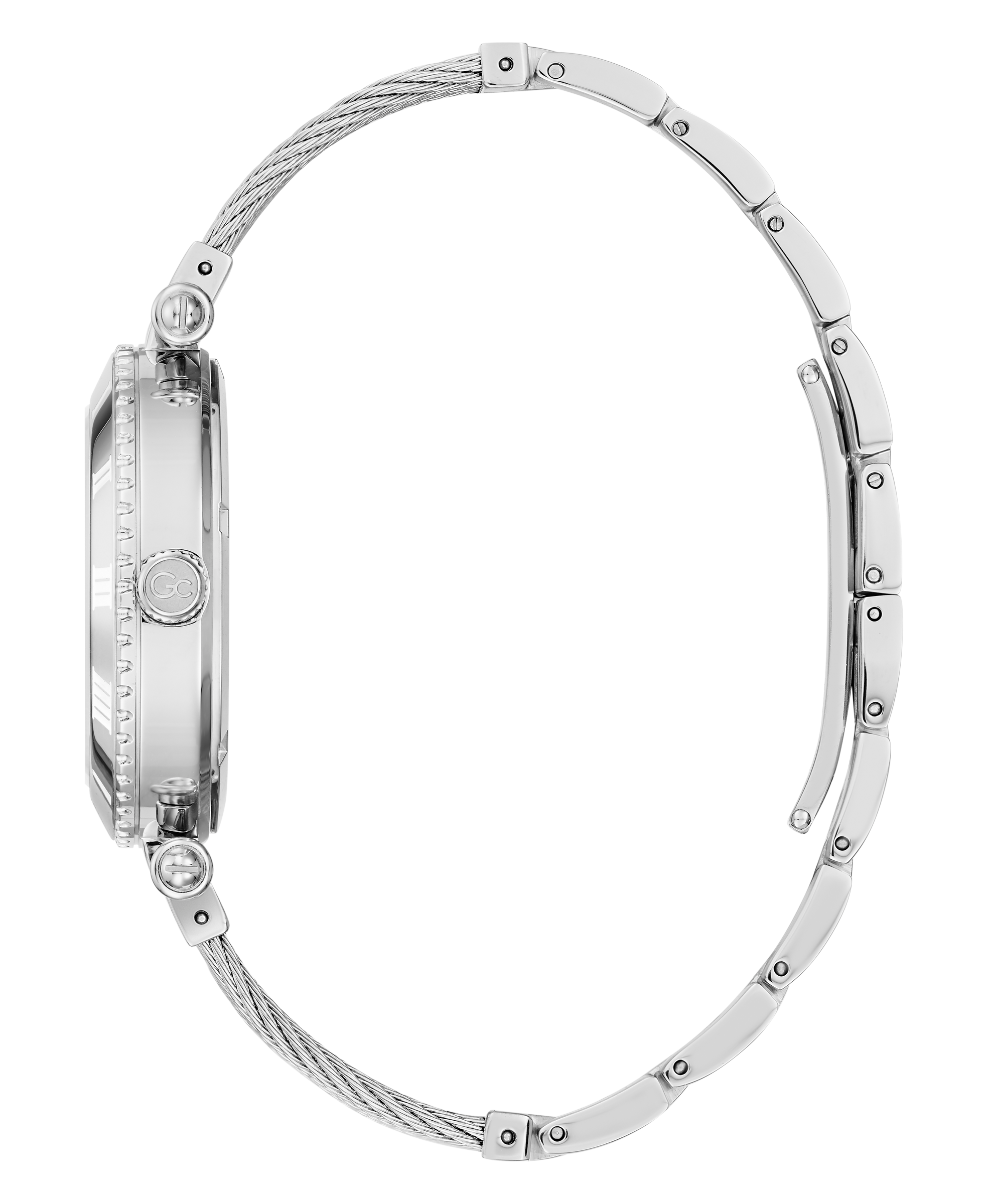 Guess Collection 38 mm White Dial Ladies Watch Y77001L1MF