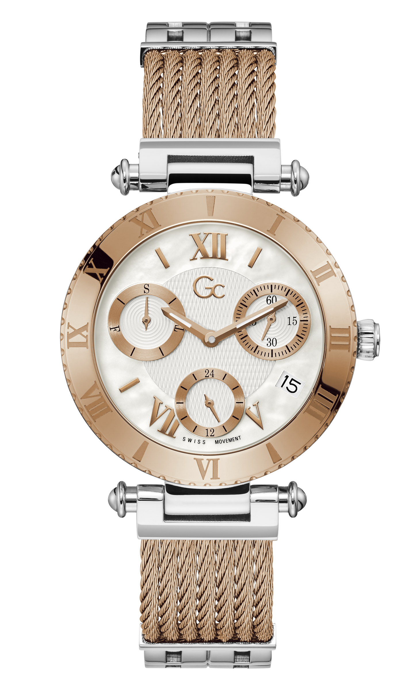 Guess Collection 38 mm White Dial Ladies Watch Y77002L1MF