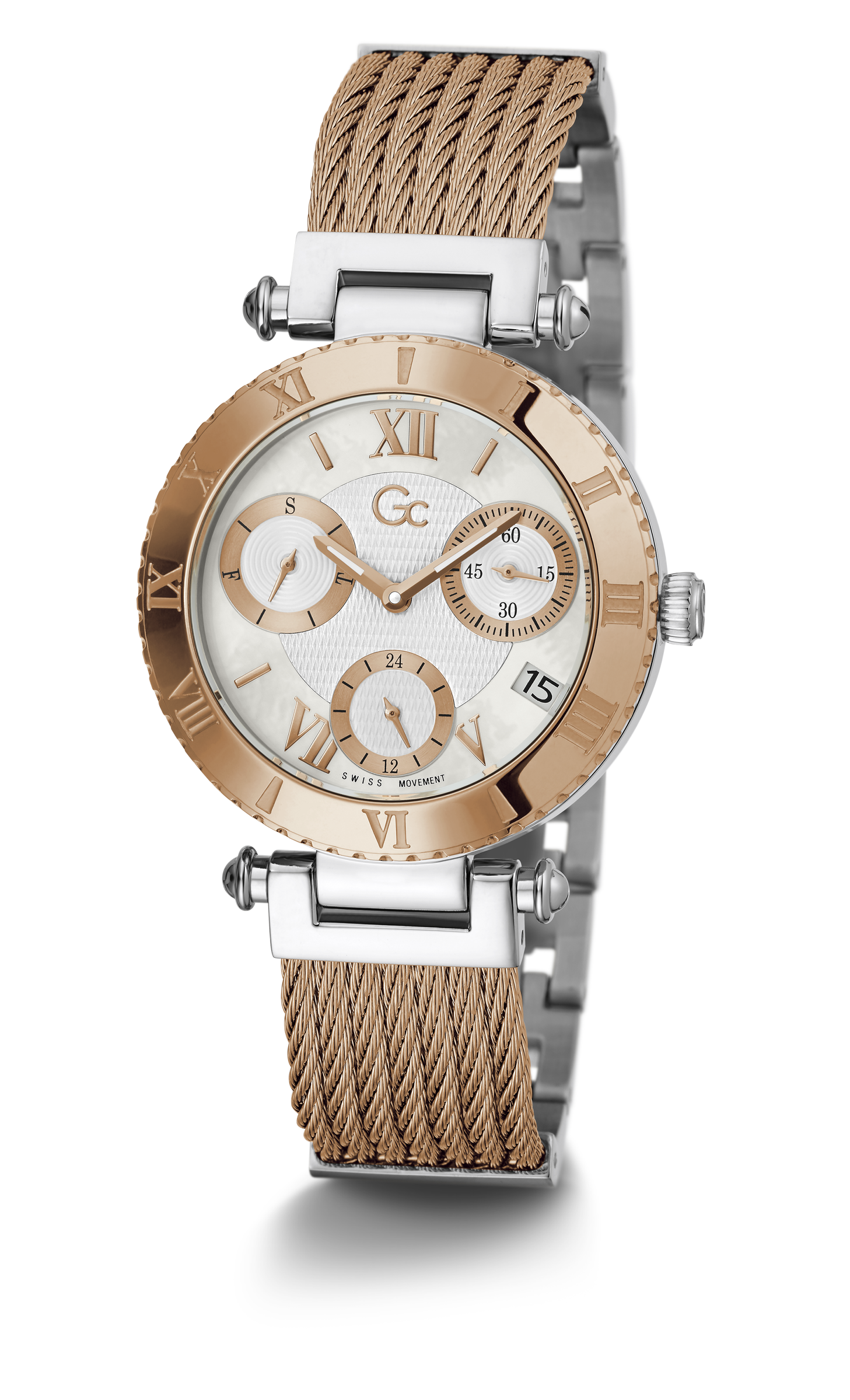 Guess Collection 38 mm White Dial Ladies Watch Y77002L1MF
