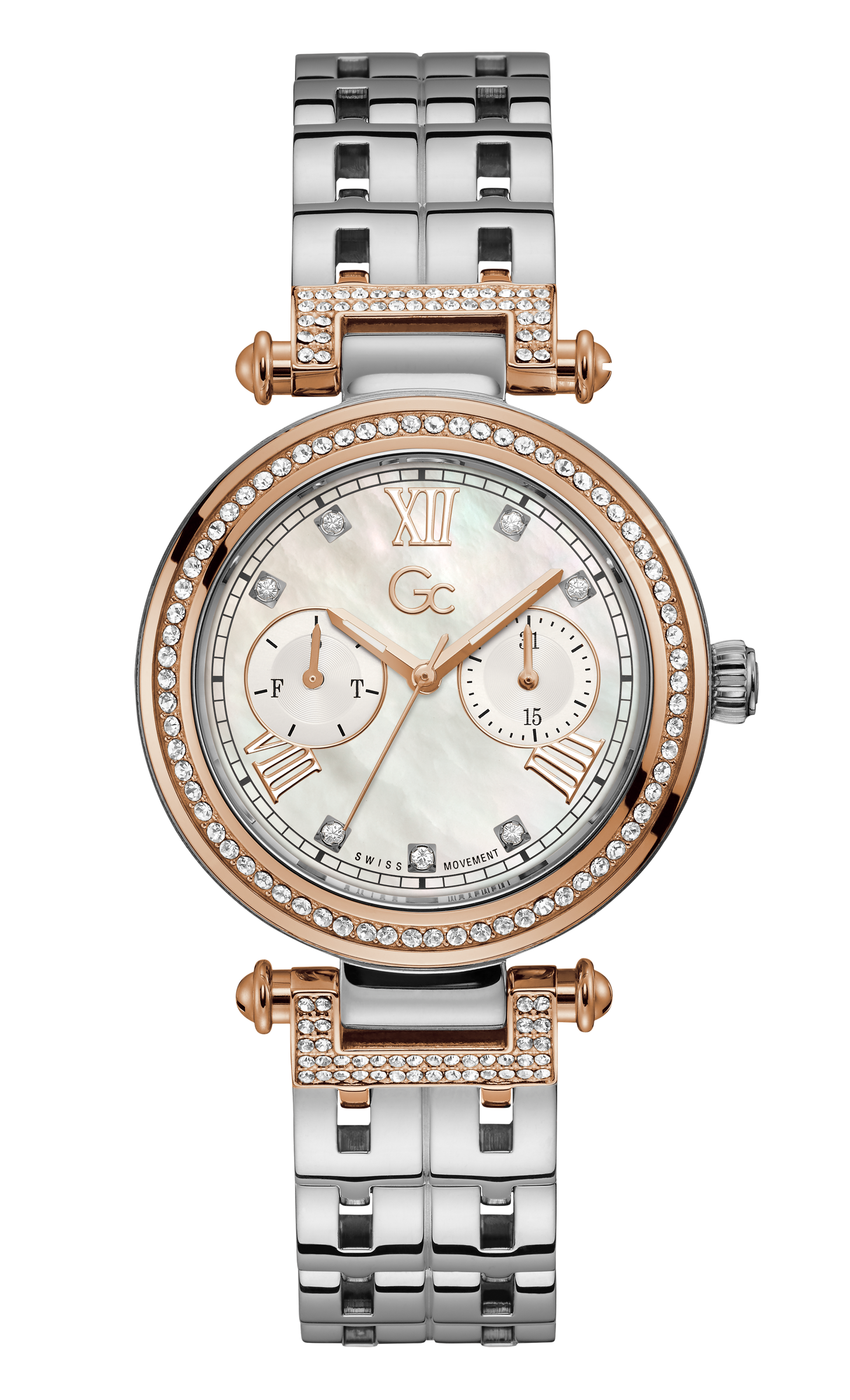 Guess Collection White Dial Quartz Day & Date Women Watch Y78003L1MF