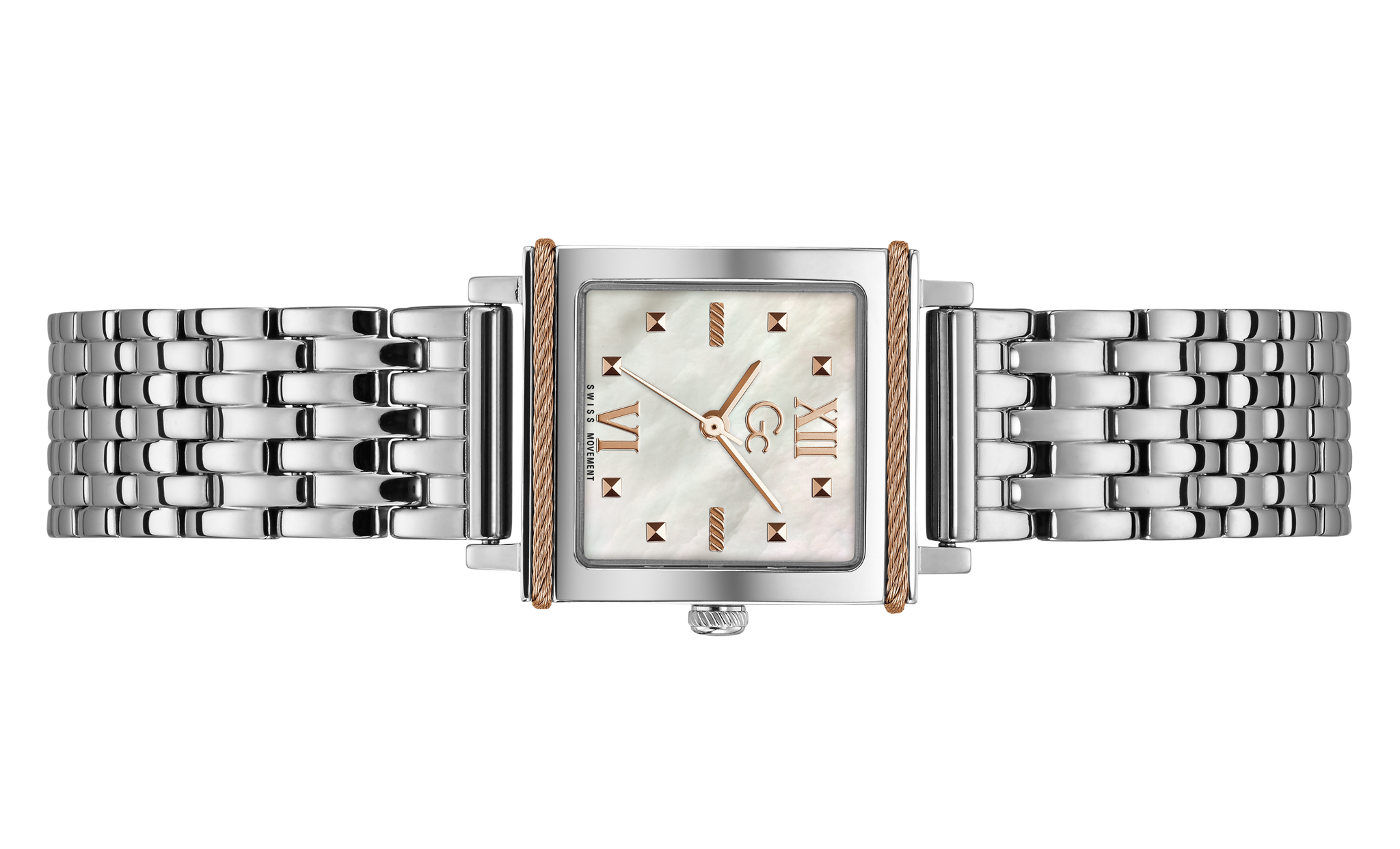 Guess Collection 22 mm White Dial Quartz Analog Women Watch Y79002L1MF