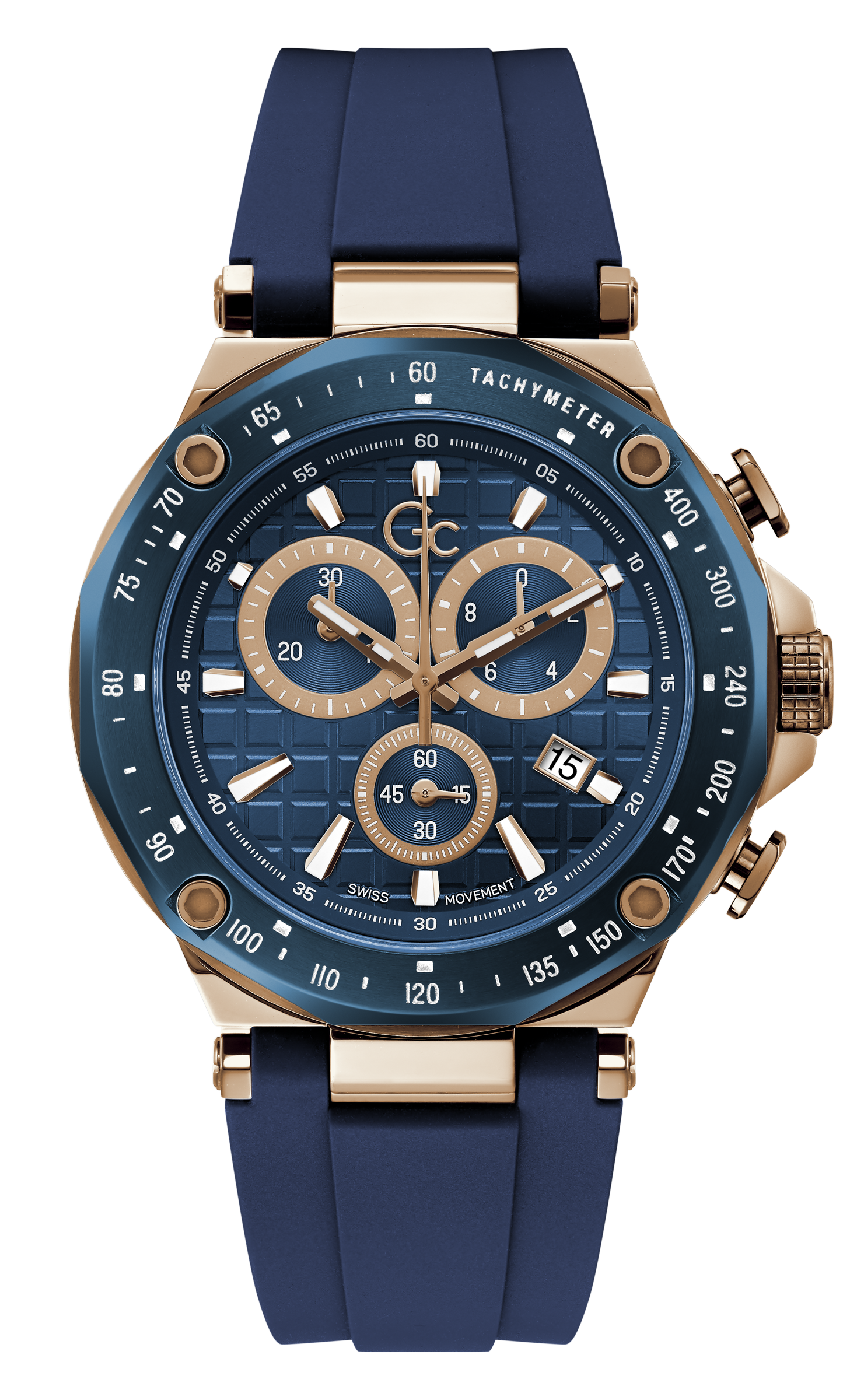 Guess Collection 45 mm Blue Dial Quartz Chronograph Men Watch Y81007G7MF