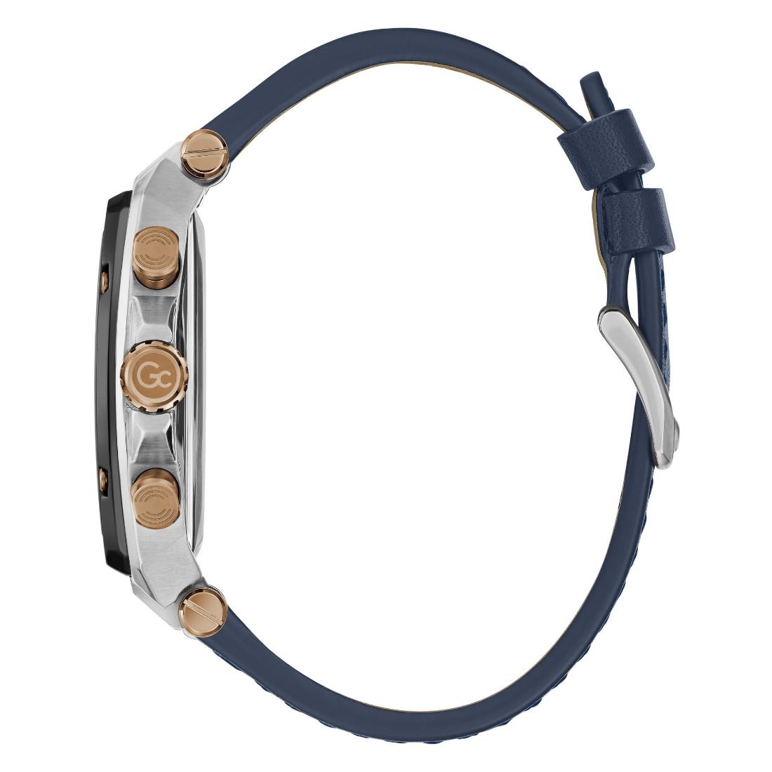 Guess Collection Spirit Tonneau 44 mm Blue Dial Men Analog Watch Y83001G7MF
