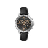 black dial analog watch