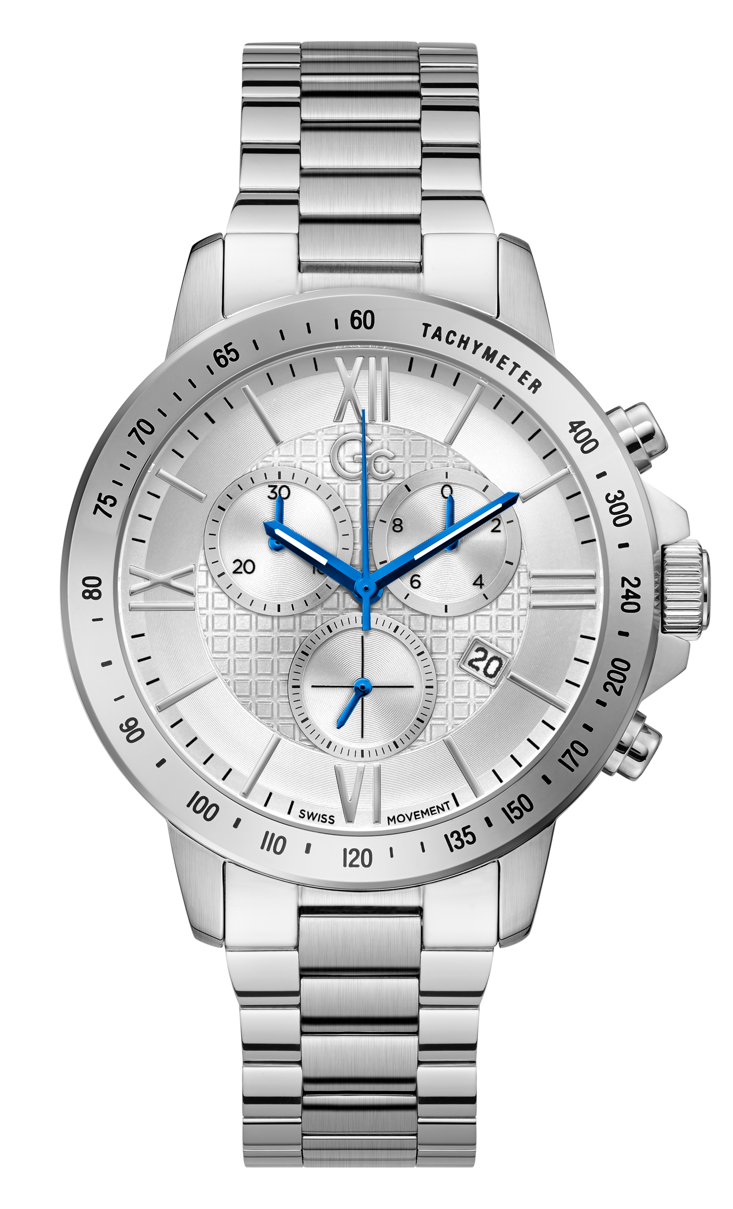 Guess Collection 44 mm Silver Dial Quartz Chronograph Men Watch Y91004G1MF