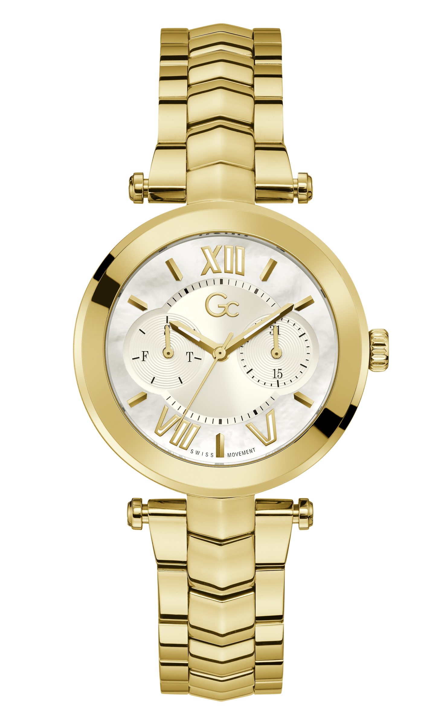 Guess Collection 36 mm White Dial Quartz Day & Date Women Watch Y92002L1MF