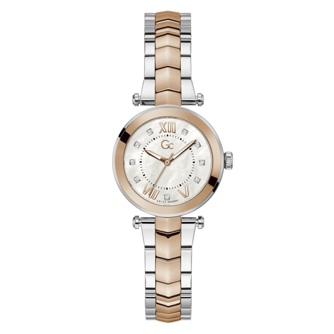 Guess Collection Gdr Illusion White Round Dial Analog Women Watch Y93004L1MF
