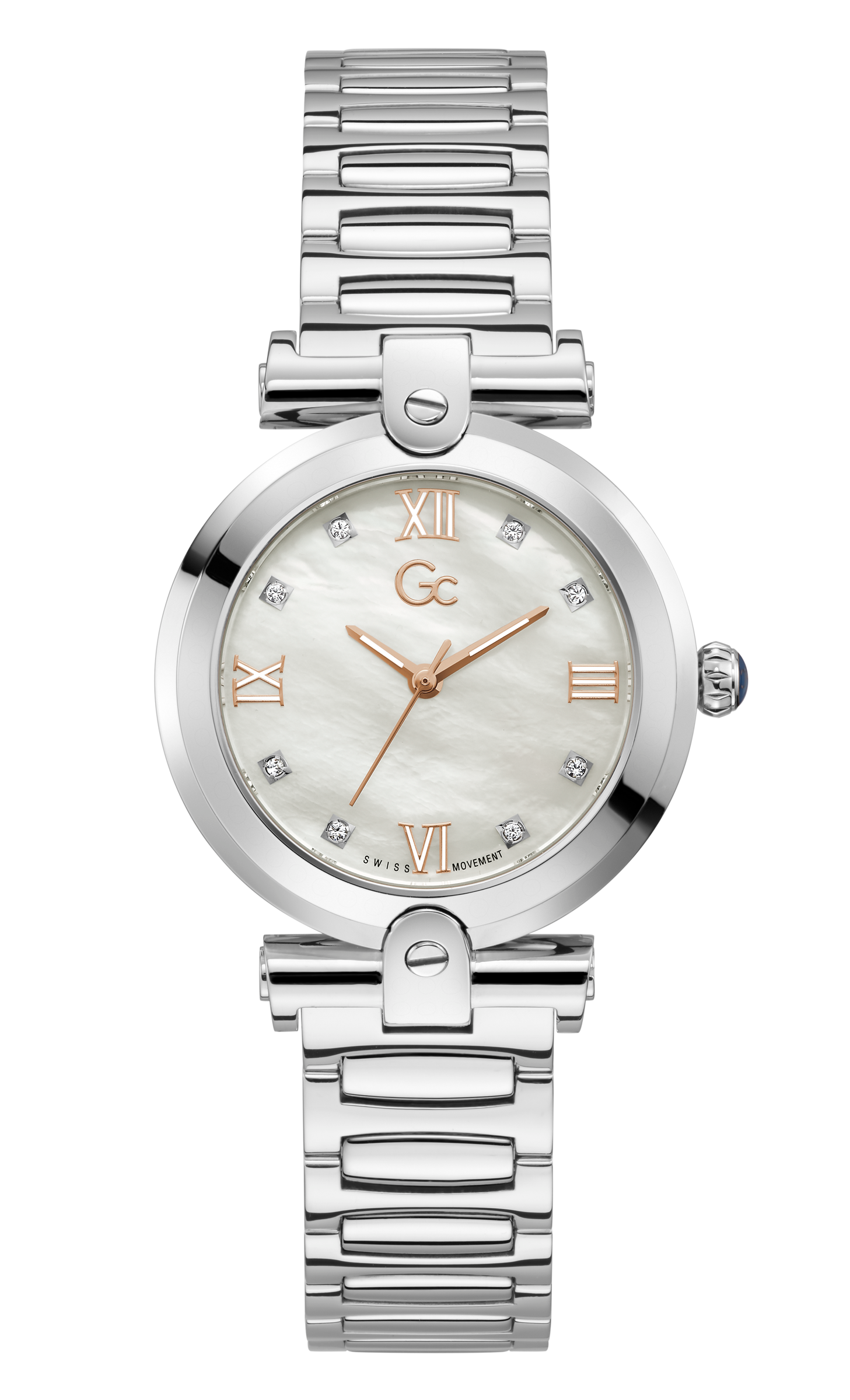 Guess Collection 34 mm White Dial Quartz Analog Women Watch Y96003L1MF