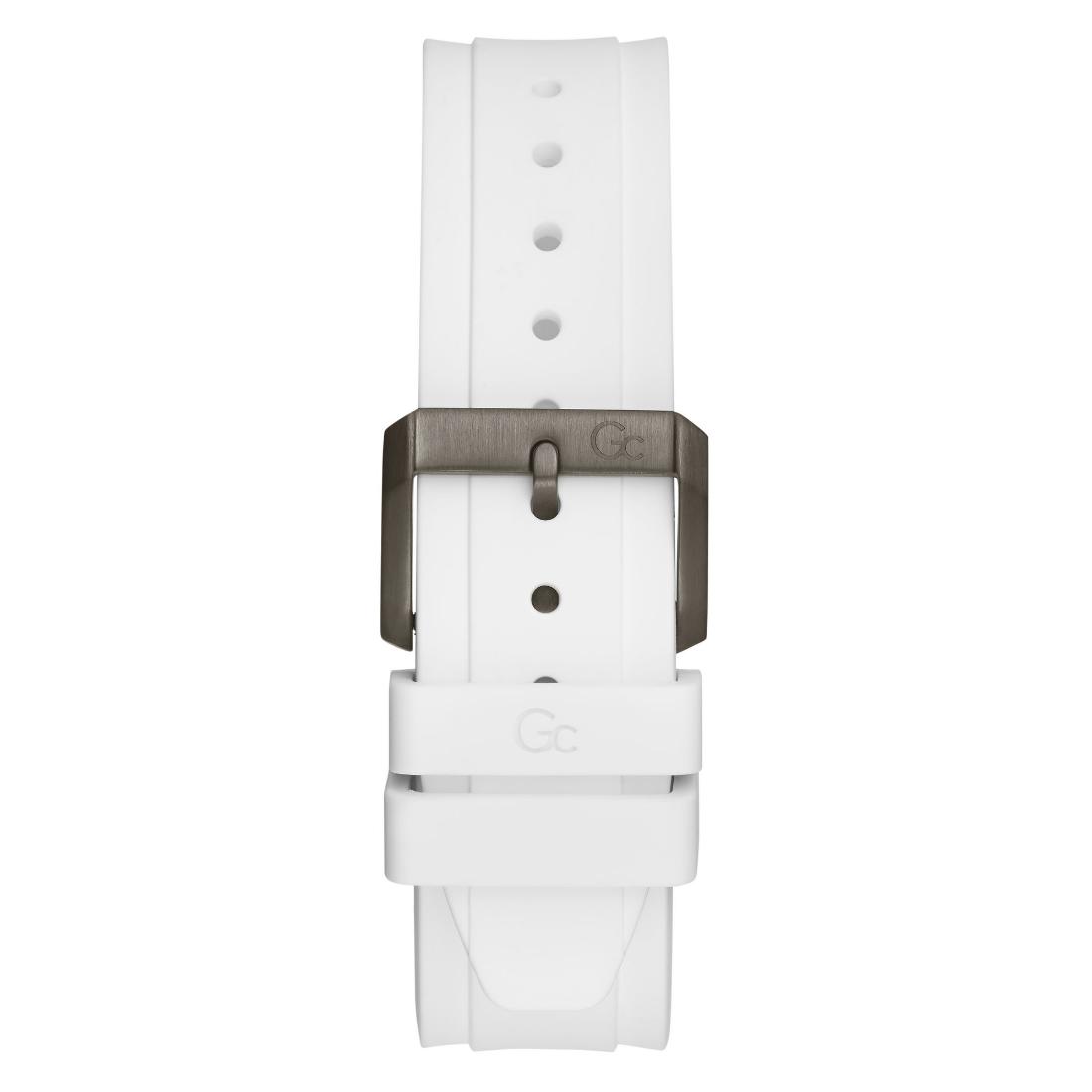Guess Collection Coussin Shape 44 mm White Dial Men Analog Watch Y99015G7MF