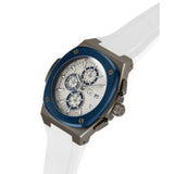 Guess Collection Coussin Shape 44 mm White Dial Men Analog Watch Y99015G7MF