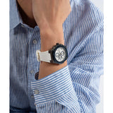 Guess Collection Coussin Shape 44 mm White Dial Men Analog Watch Y99015G7MF