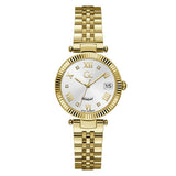 Guess Collection Gdr Flair White Round Dial Analog Women Watch Z01004L1MF