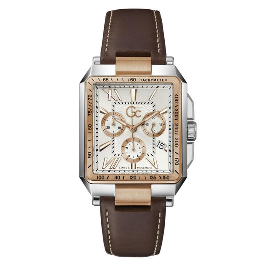 GC Gsc Elite White Rectangle Dial Analog Men Watch - Z06002G1MF
