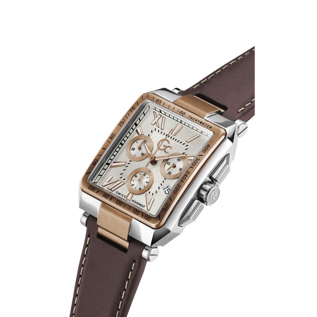 Guess Collection Gsc Elite White Rectangle Dial Analog Men Watch Z06002G1MF