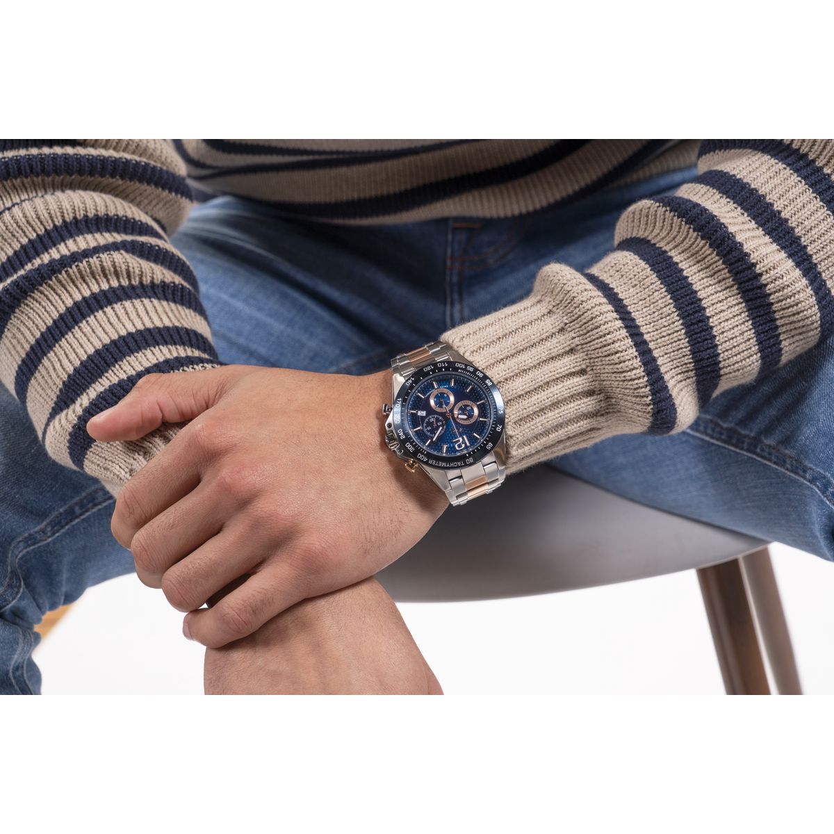Guess Collection Sportchic Men 44 mm Blue Dial Chronograph Watch Z07004G7MF