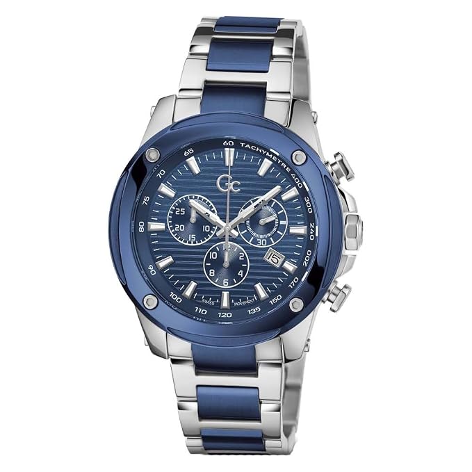 Guess Collection Round 45mm Blue Dial Analog Men Watch Z13002G7MF