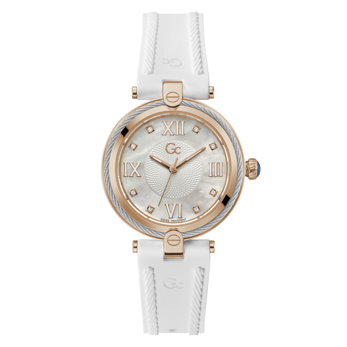 GUESS Fusion Cable White Round Dial Analog Women Watch - Z15003L1MF