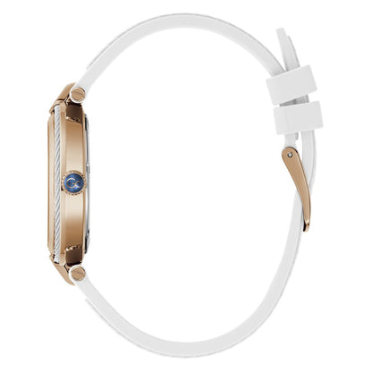 GUESS Fusion Cable White Round Dial Analog Women Watch - Z15003L1MF