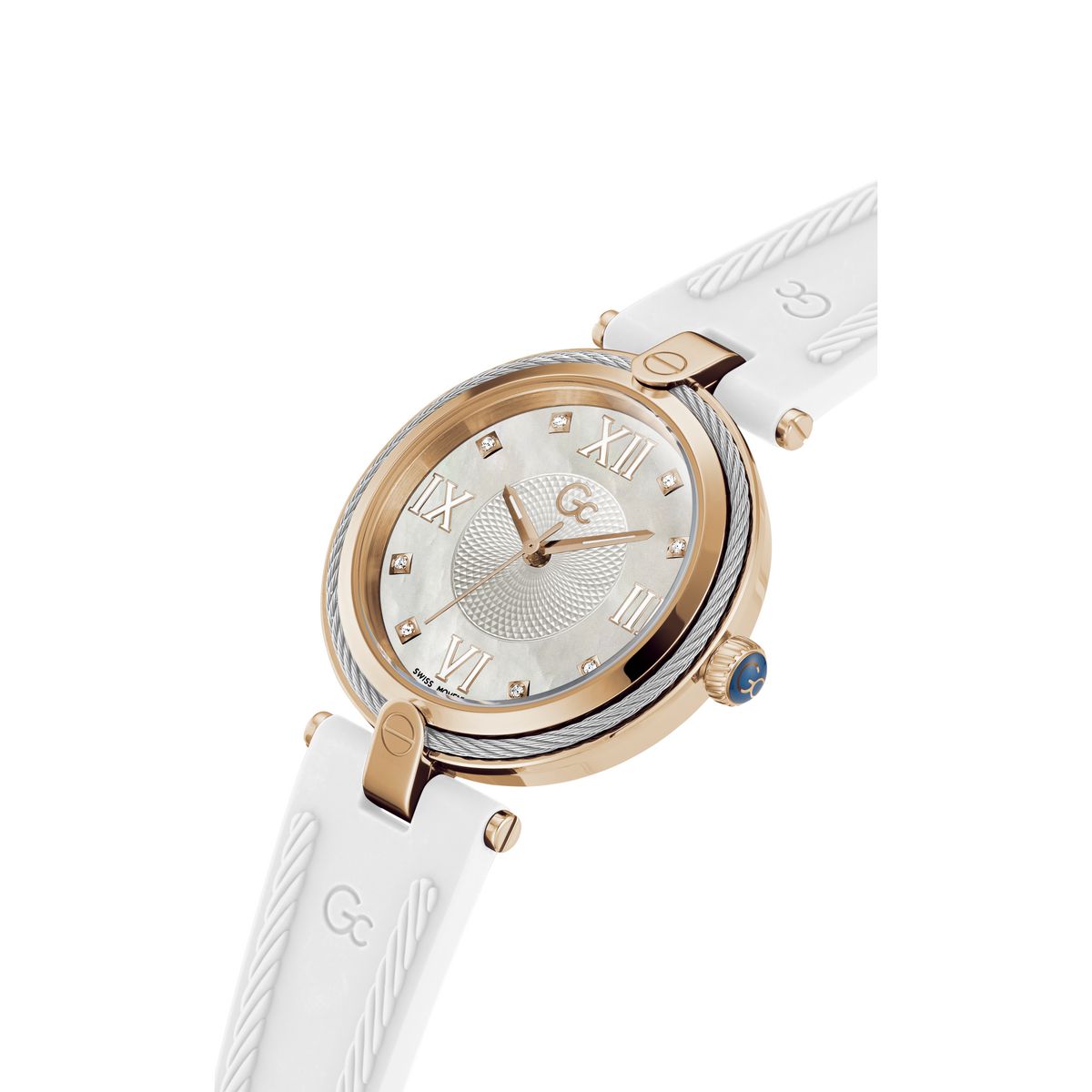 Guess Fusion Cable White Round Dial Analog Women Watch Z15003L1MF