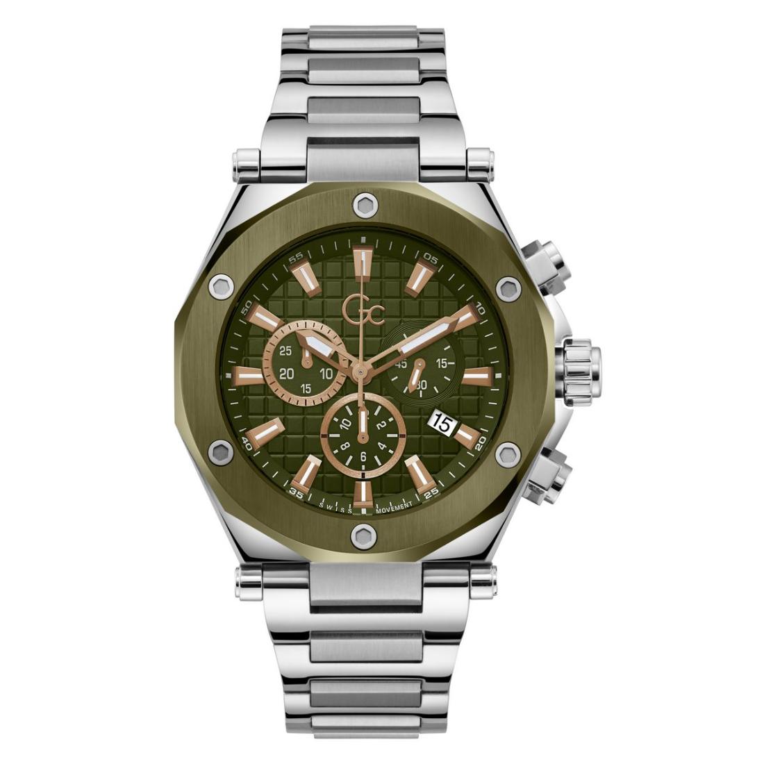 Guess Collection Legacy Green Round Dial Analog Men Watch Z18004G9MF