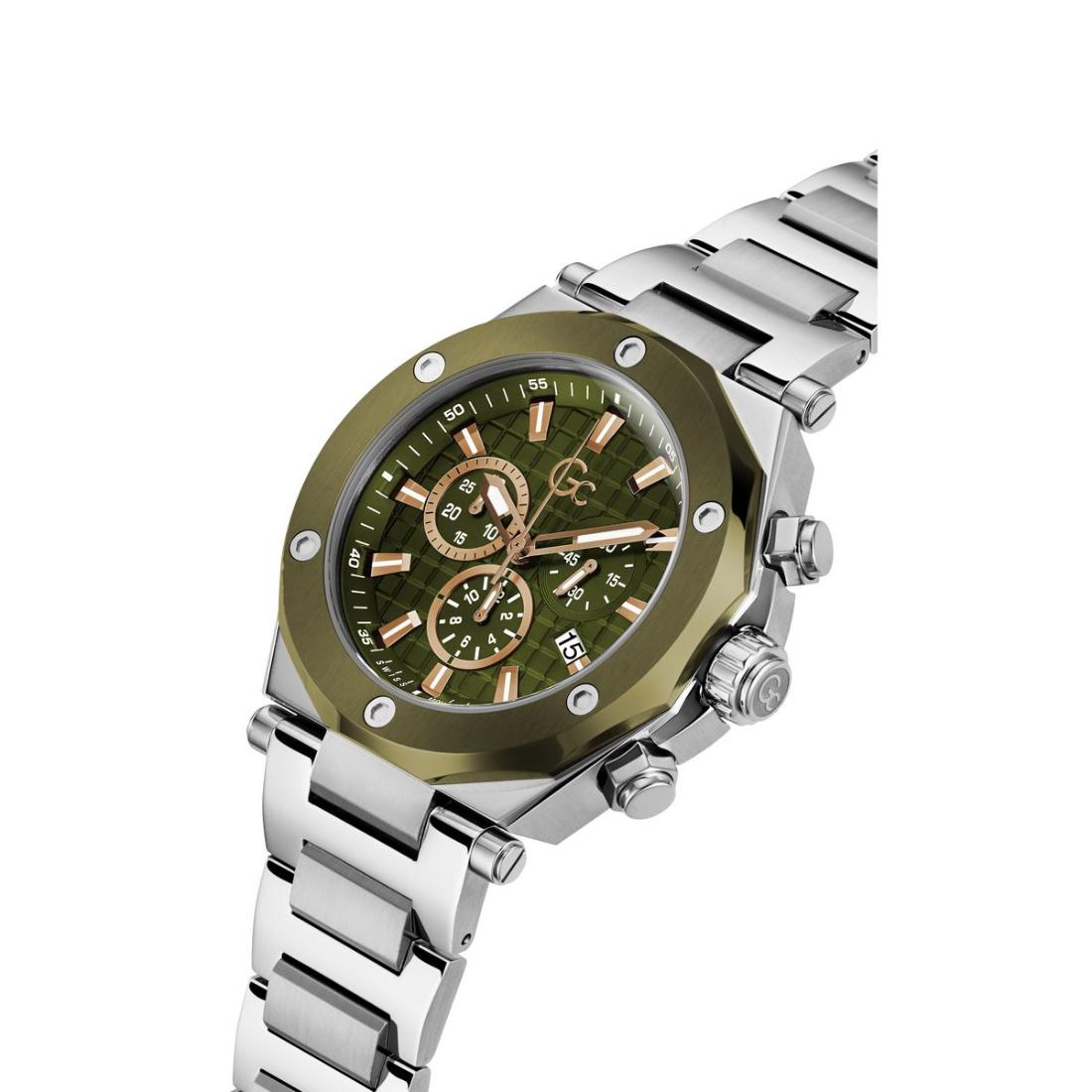 Guess Collection Legacy Green Round Dial Analog Men Watch Z18004G9MF