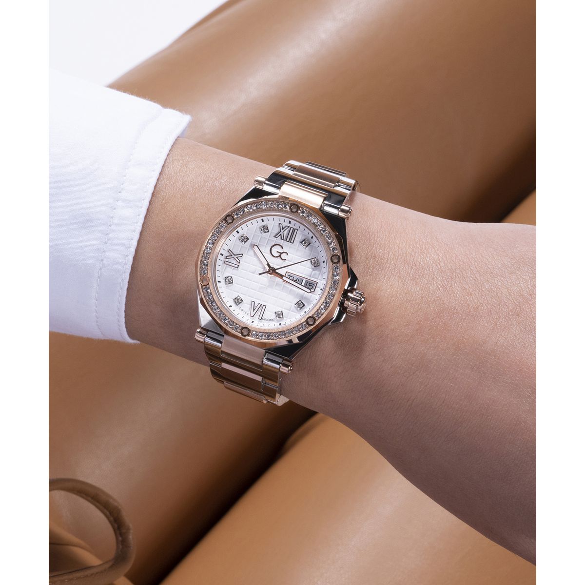 Guess Collection Sportchic Women 34 mm Silver Dial Analog Watch Z20002L1MF