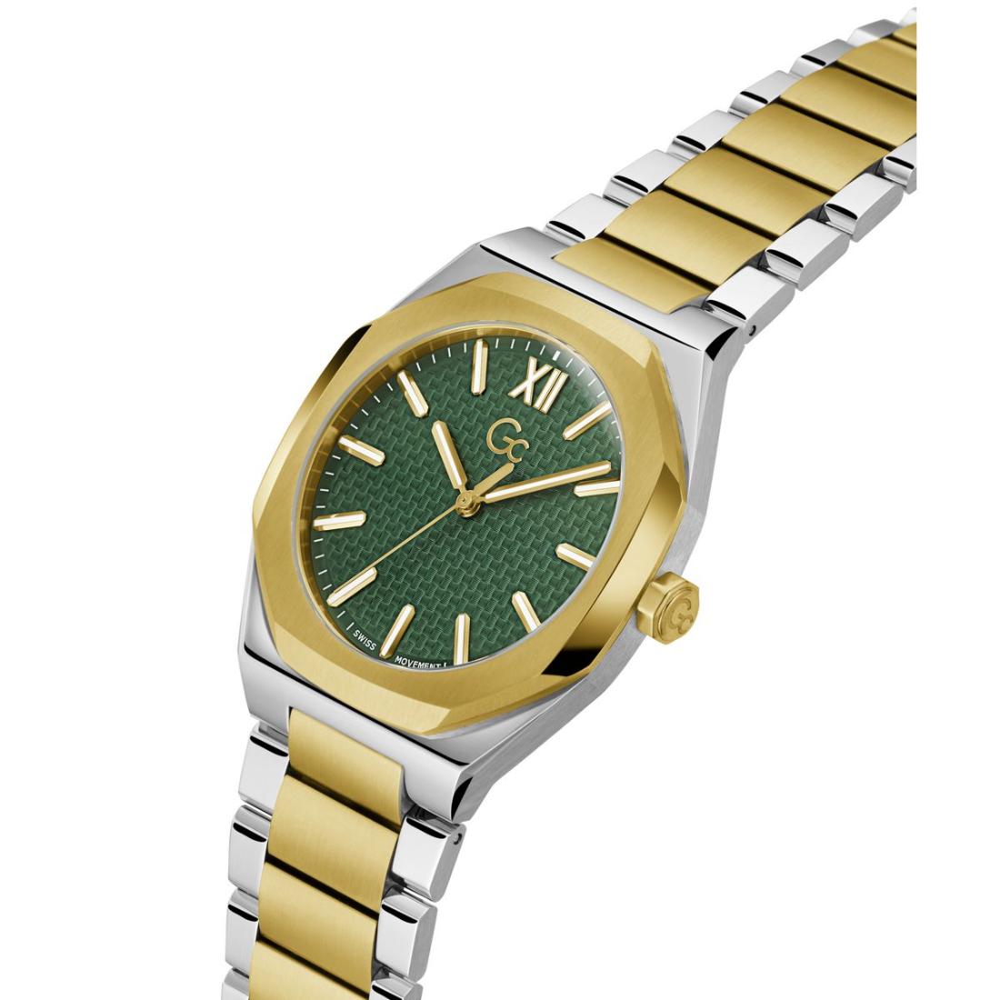 Guess Collection Coussin Sleek Green Tonneau Dial Analog Men Watch Z26002G9MF