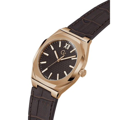 GC Coussin Sleek Brown Tonneau Dial Analog Men Watch - Z26005G4MF